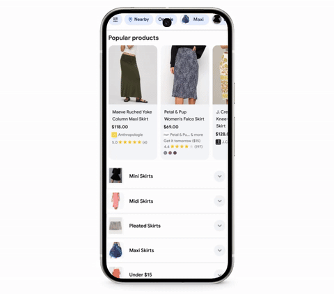 A Short GIF highlighting Google Search's price tracking.