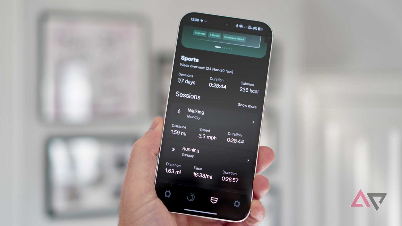 The Nothing Phone 3a with the Glyph Interface lights active