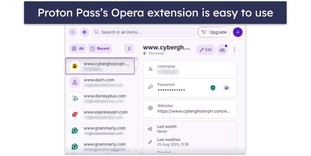 Bonus. Proton Pass — A Private & Feature-Rich Choice for Opera Users
