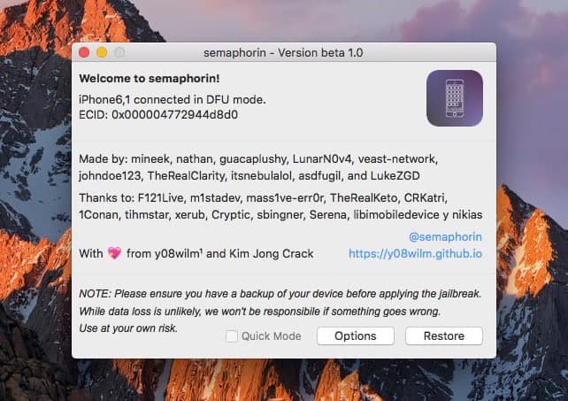 Semaphorin screenshot. 