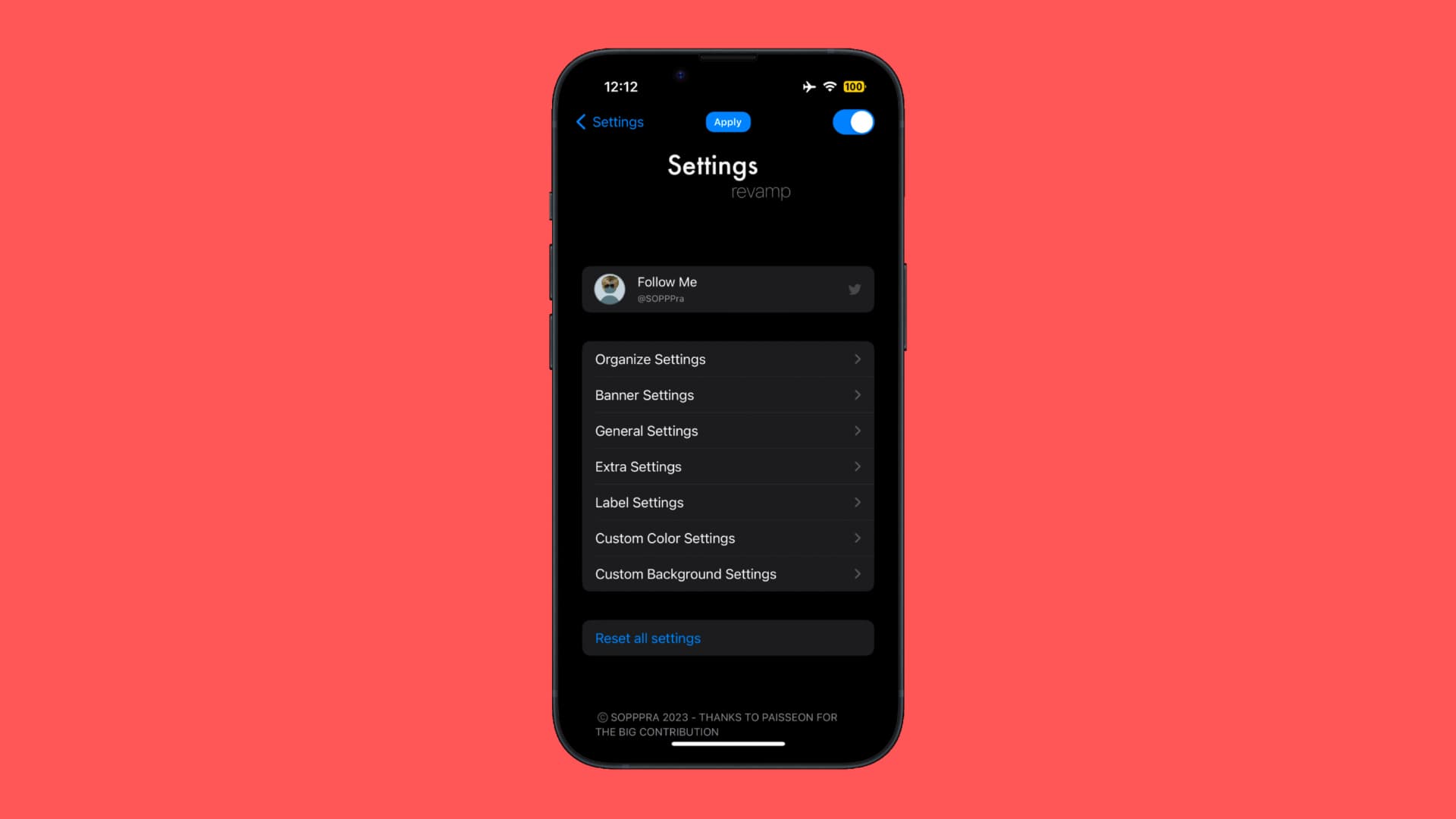 SettingsRevamp preference pane.