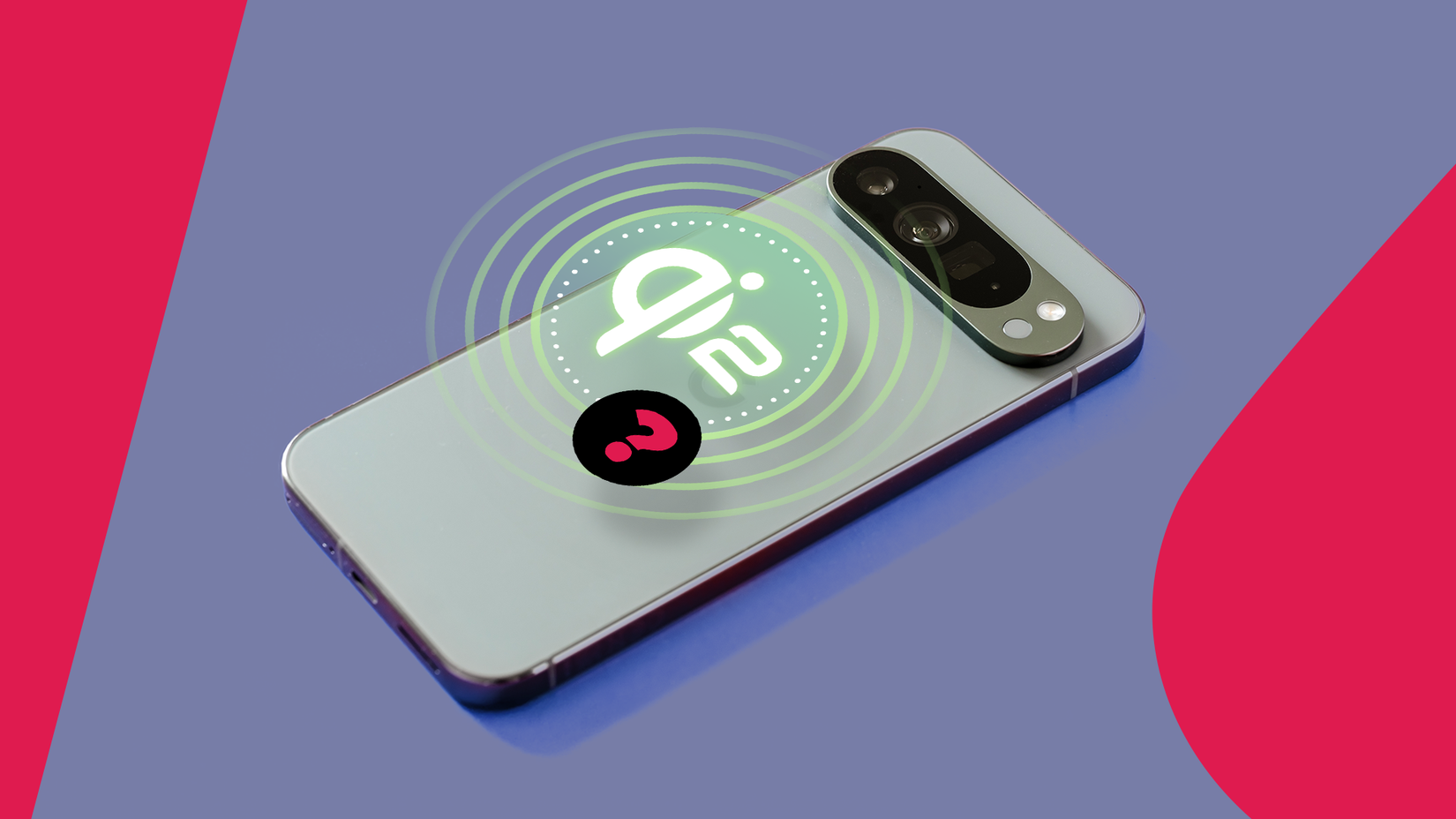 A Google Pixel 9 series phone with a full storage alert shown next to the device