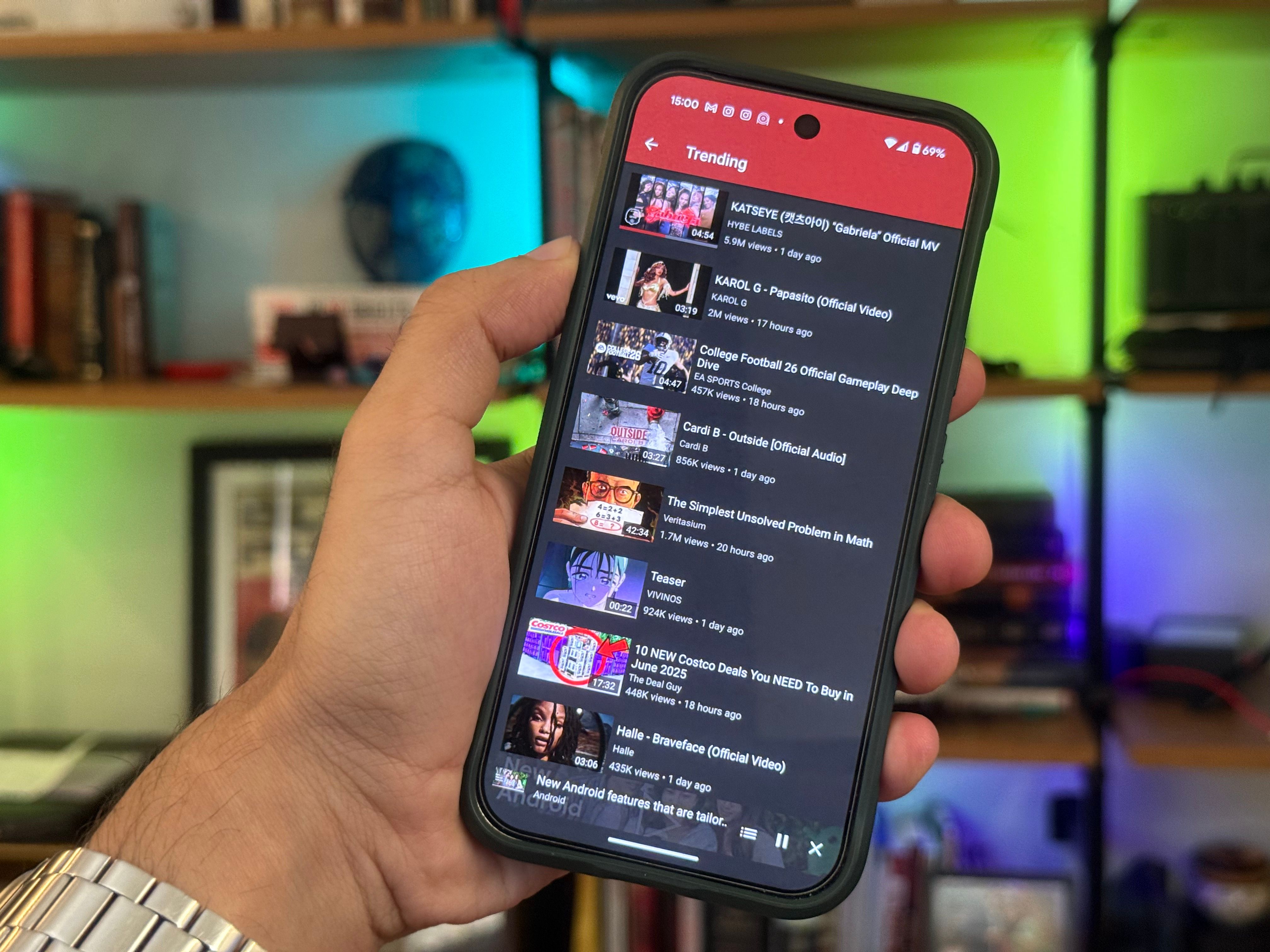 New Pipe trending list