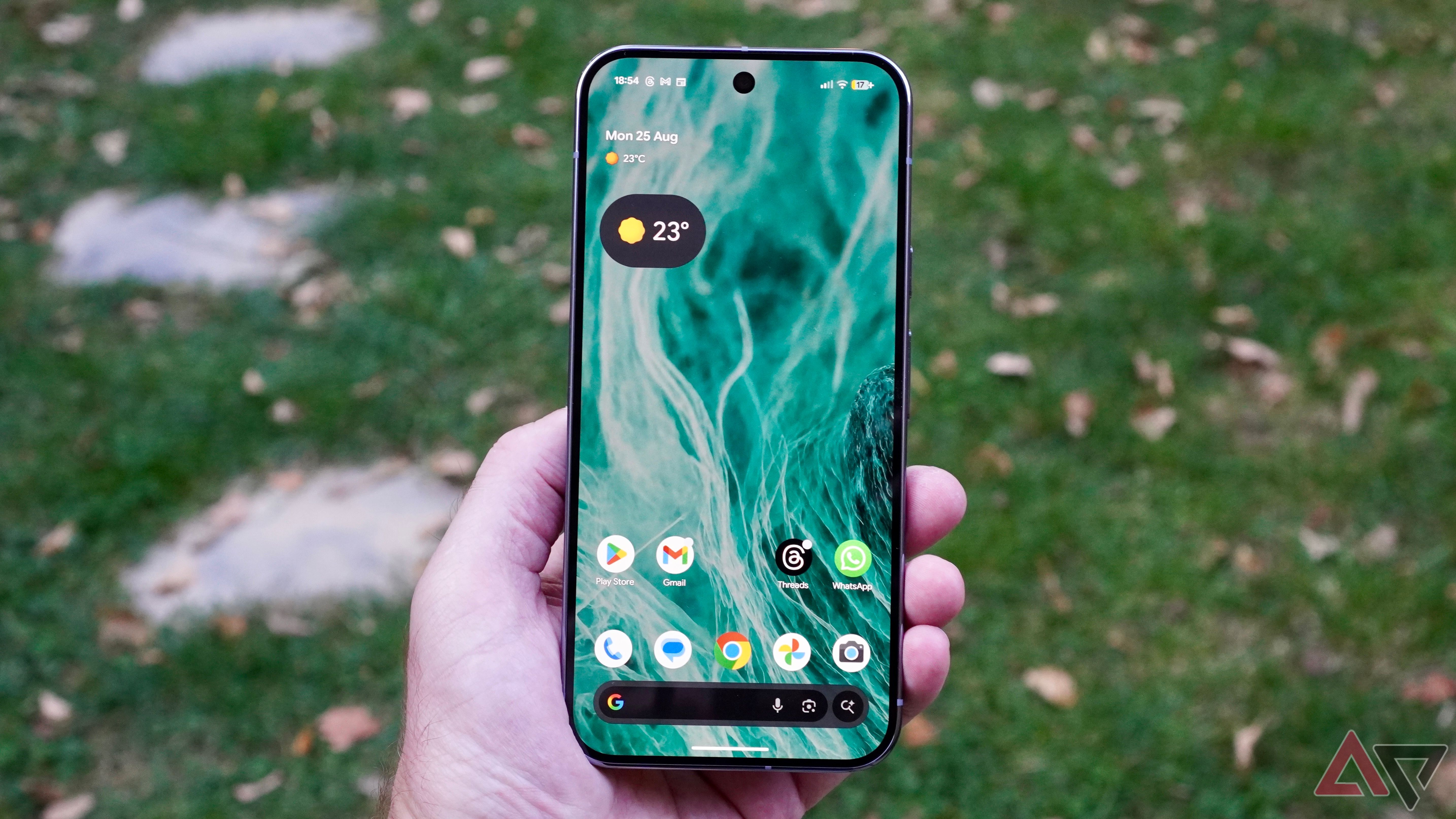 A person holding the Google Pixel 10 Pro XL
