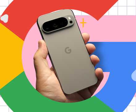 Some series recommendations with a reset button above showing a woman messaging on her phone with RCS enabled and the Google Messages logo in the background.