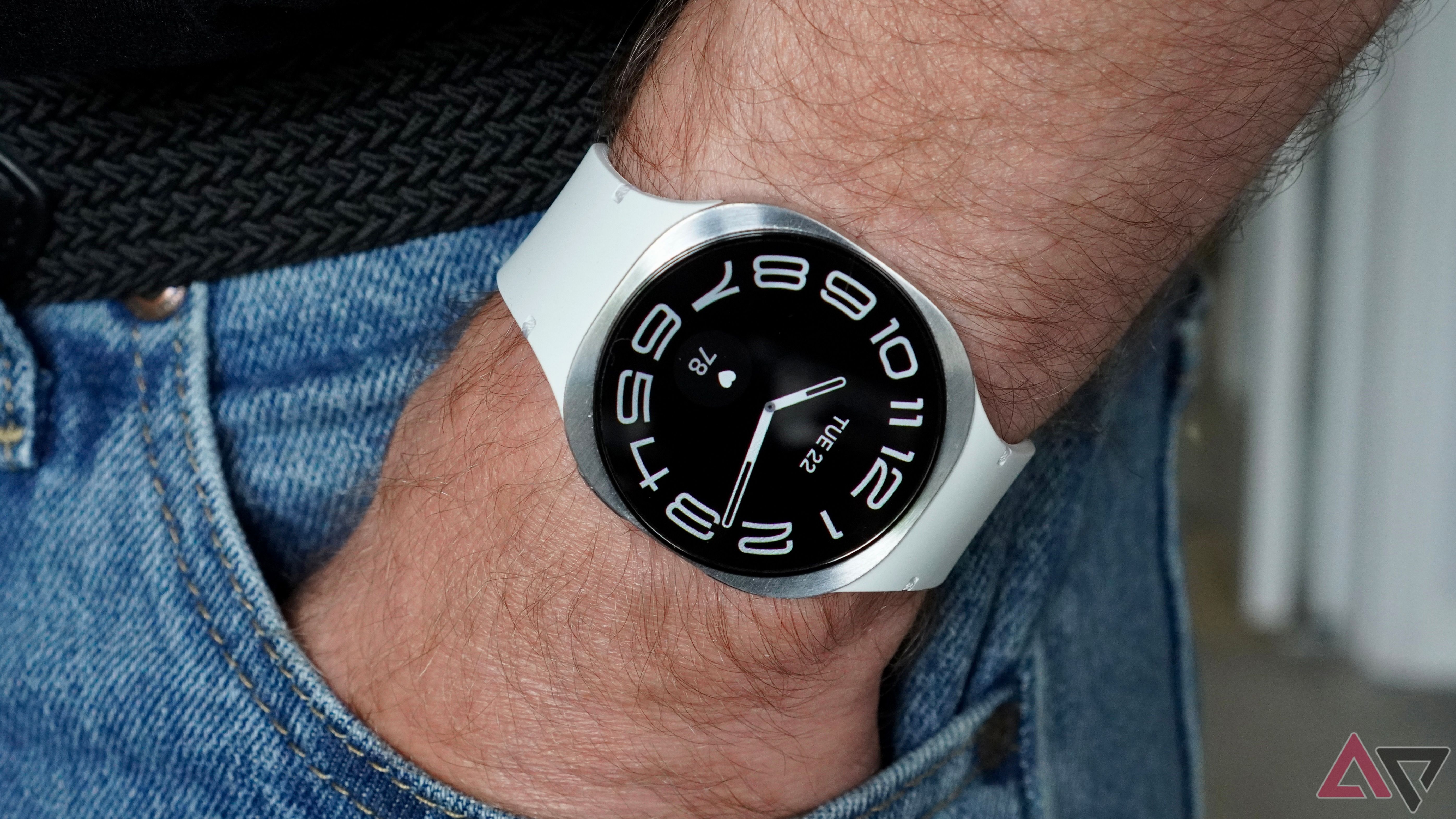 A person wearing the Samsung Galaxy Watch 8