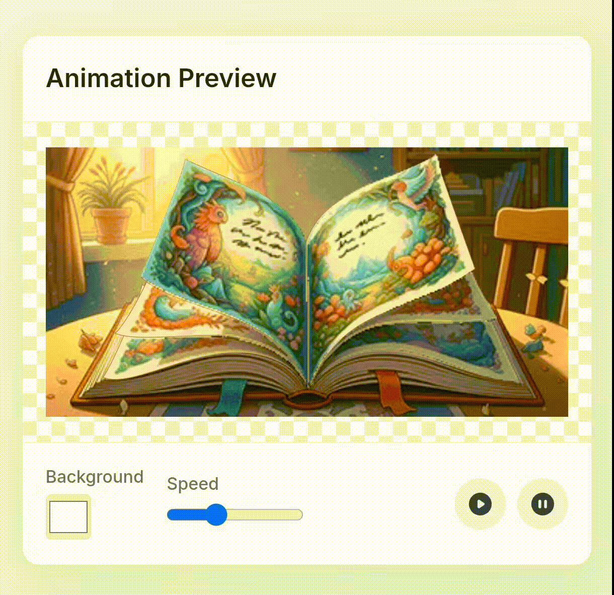 An animation related to Gemini's Storybooks gem.