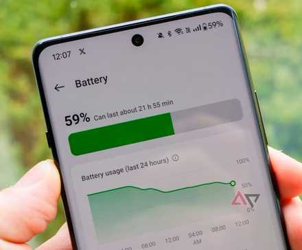 Google Pixel XL displaying the home screen on its vibrant screen