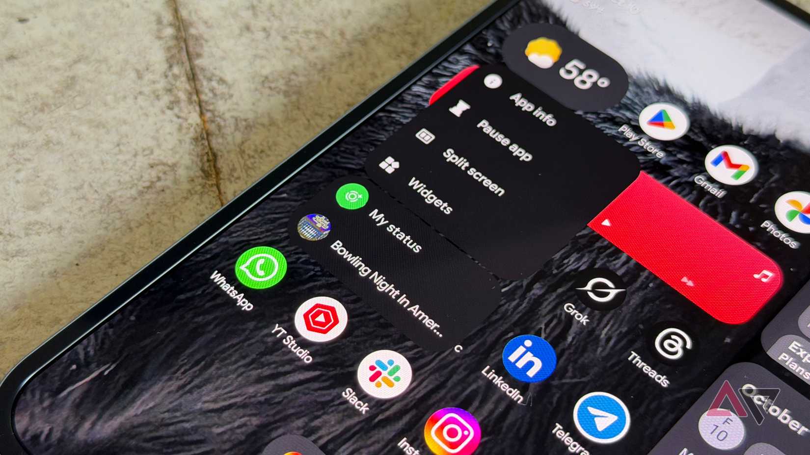 A screenshot highlighting AAOS 16's home screen redesign.