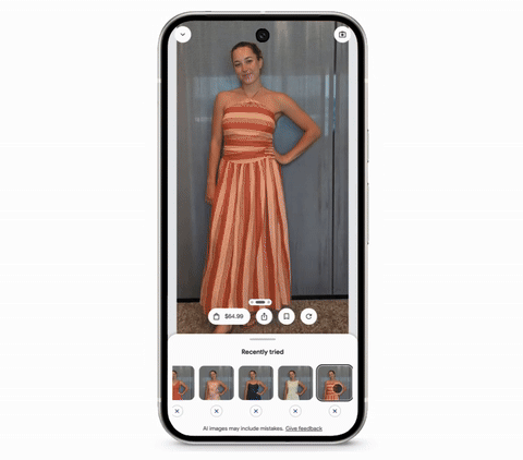 A short GIF showing virtual try on in action.