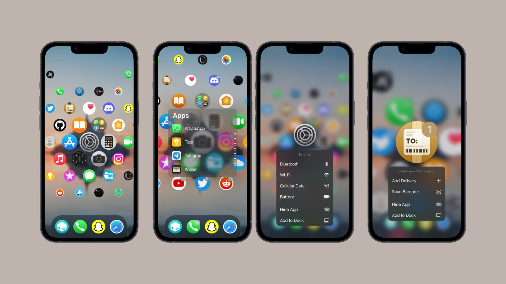 Bridge Home Screen examples.