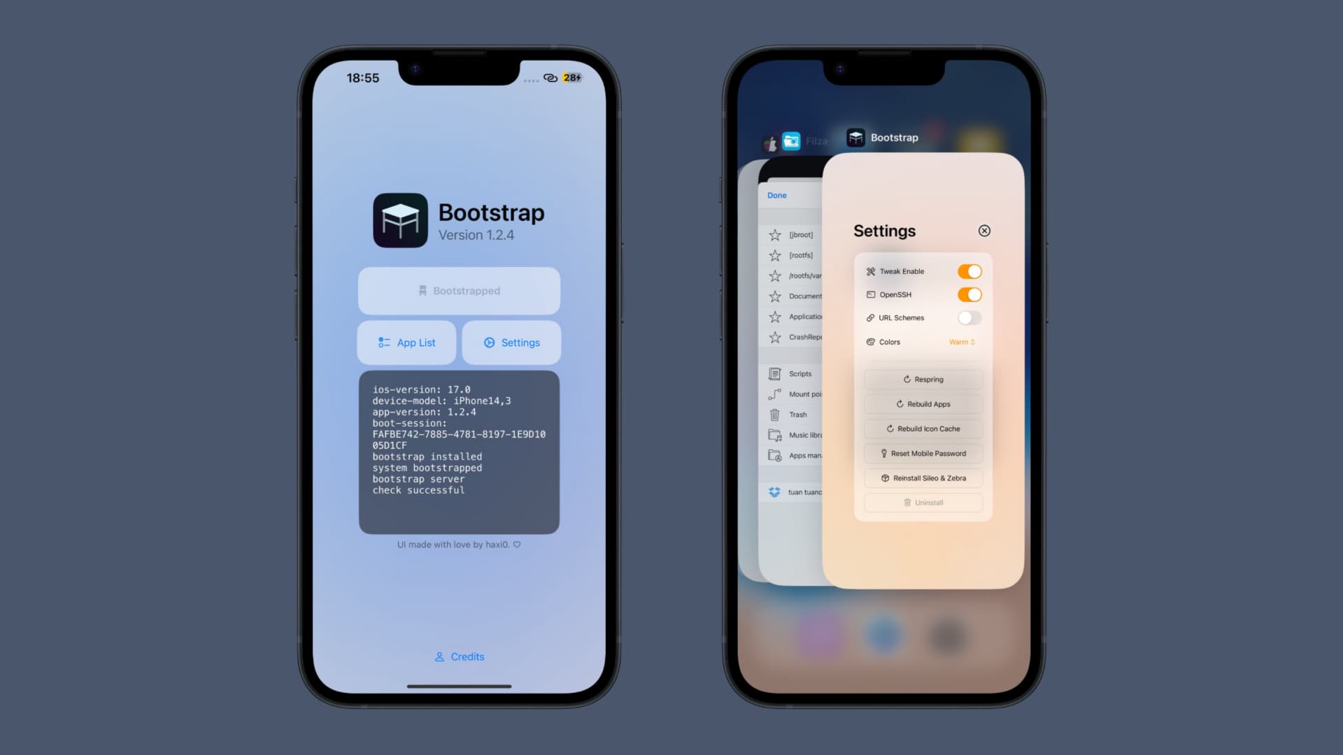 RootHide bootstrap v1.2.4 beta released.