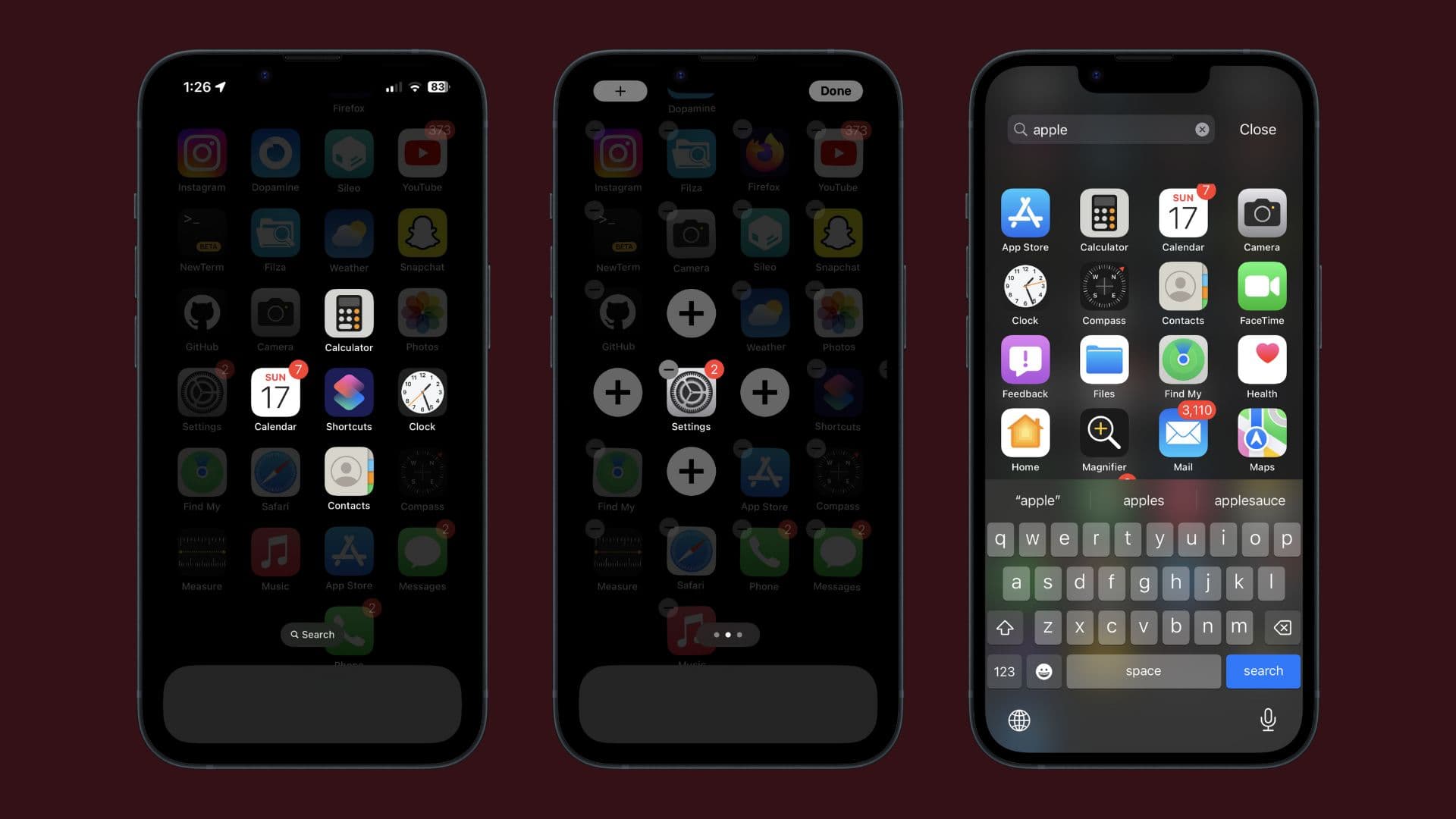Pinnacle user interface.